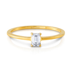 SOLITAIRE DIAMOND PRINCESS RING, 14kt gold