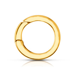 GOLD SPRING PUSH CIRCLE CONNECTOR, 14KT GOLD