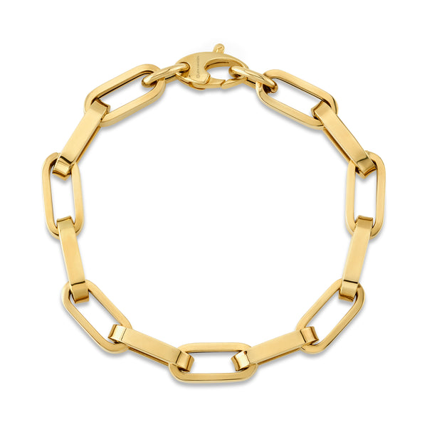 Anchor link bracelet, 14kt gold