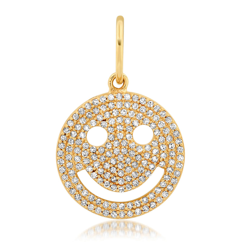 HAPPY FACE CHARM, GOLD