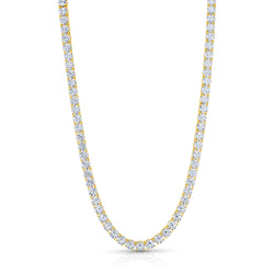 5MM TENNIS NECKLACE 16", GOLD