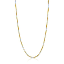 2MM TENNIS NECKLACE, GOLD