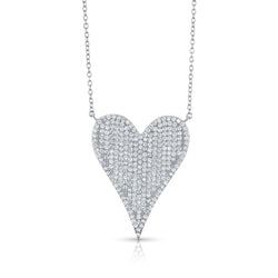 MY ENTIRE HEART CZ NECKLACE, SILVER
