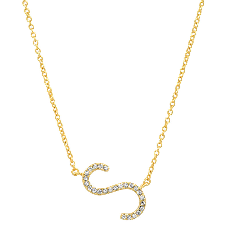 INITIAL NECKLACE, GOLD