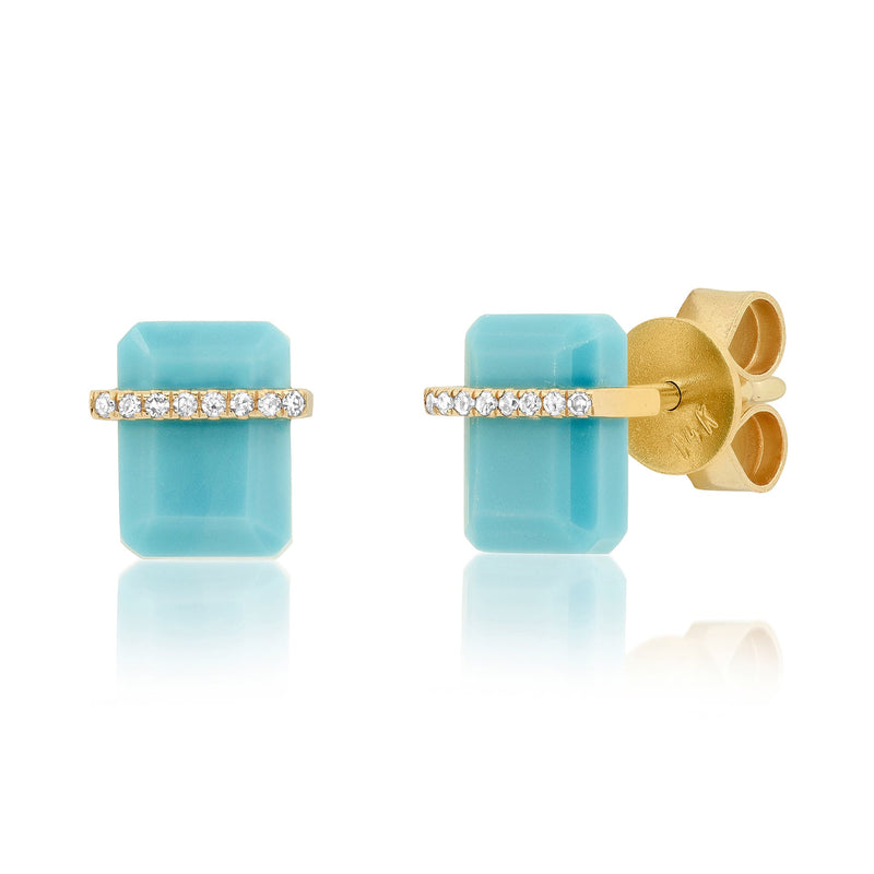 ODYSSEY STUDS, TURQUOISE