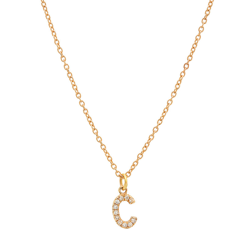 INITIAL LETTER NECKLACE, GOLD