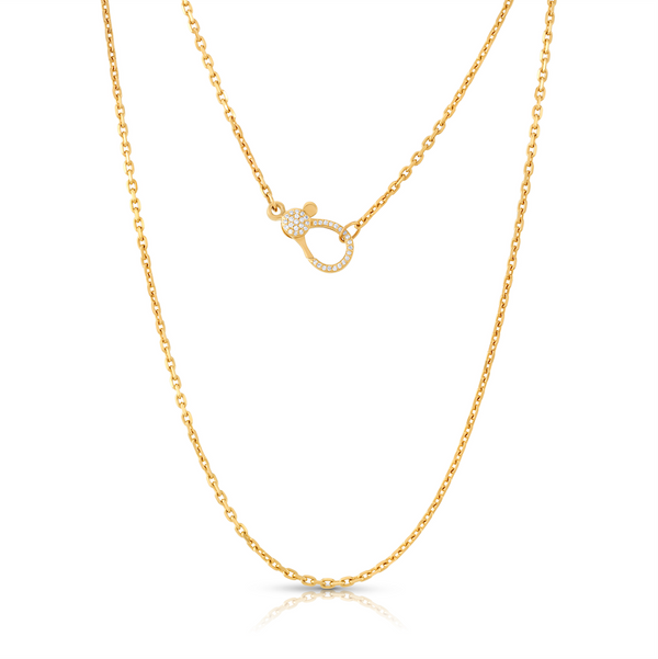 DIAMOND LOBSTER CLASP CHAIN, 14kt Gold