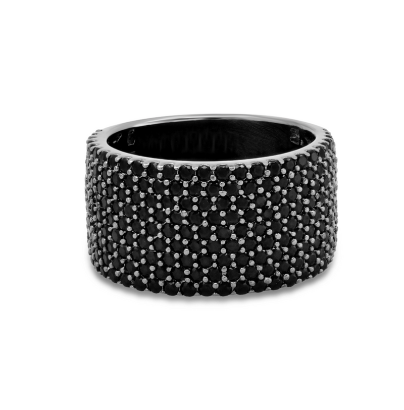 WIDE BAND RING, OSS, BLACK
