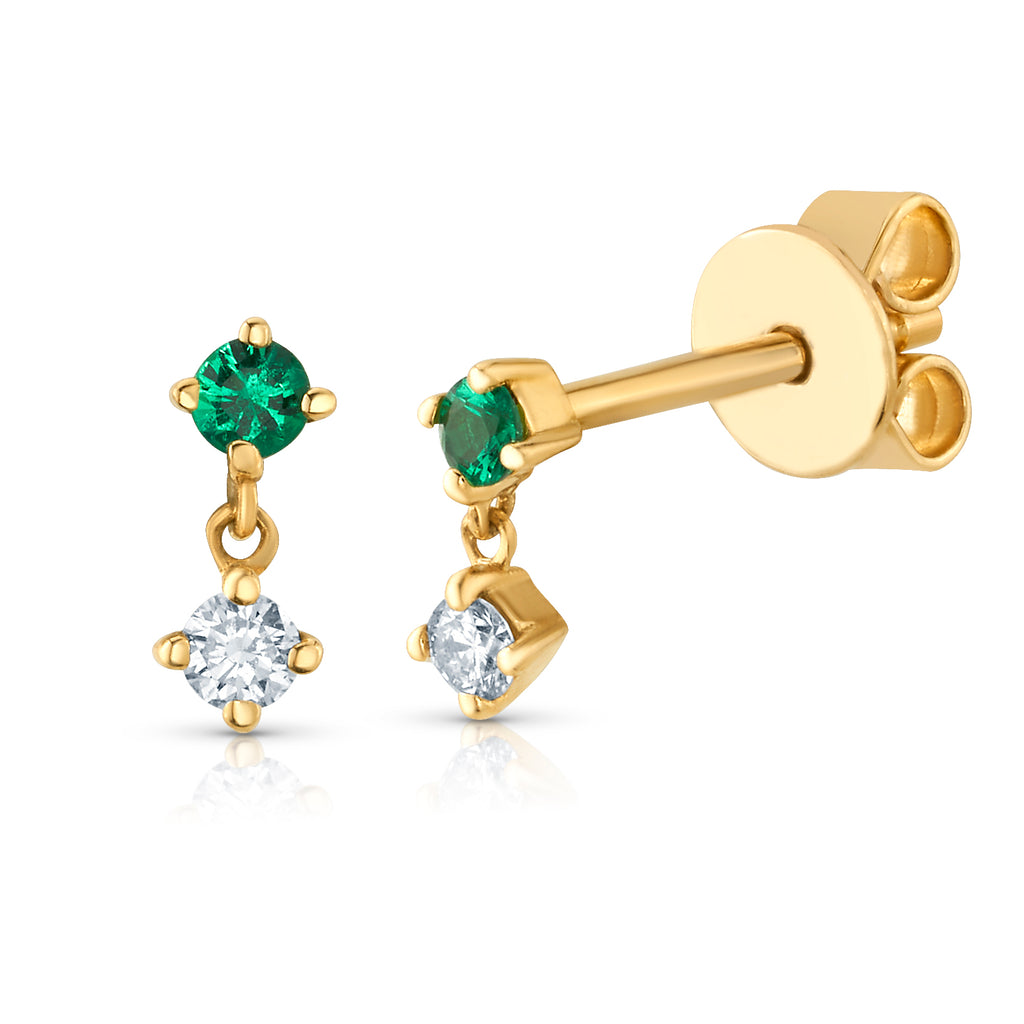 THREE LINE DIAMOND DROP EARRINGS, 14kt GOLD – JEN HANSEN