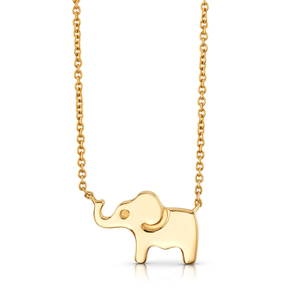 GOOD LUCK ELEPHANT NECKLACE, 14kt Gold