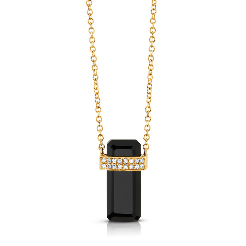 Black onyx gemstone beaded antique golden necklace set at ₹3950 | Azilaa